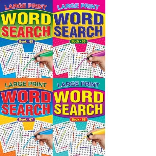 A5 Large Print Wordsearch Book 65-68 x48 Available 20th August