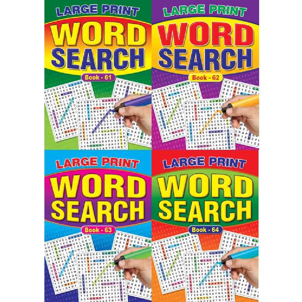A5 large Print Wordsearch Book 61-64 Available December