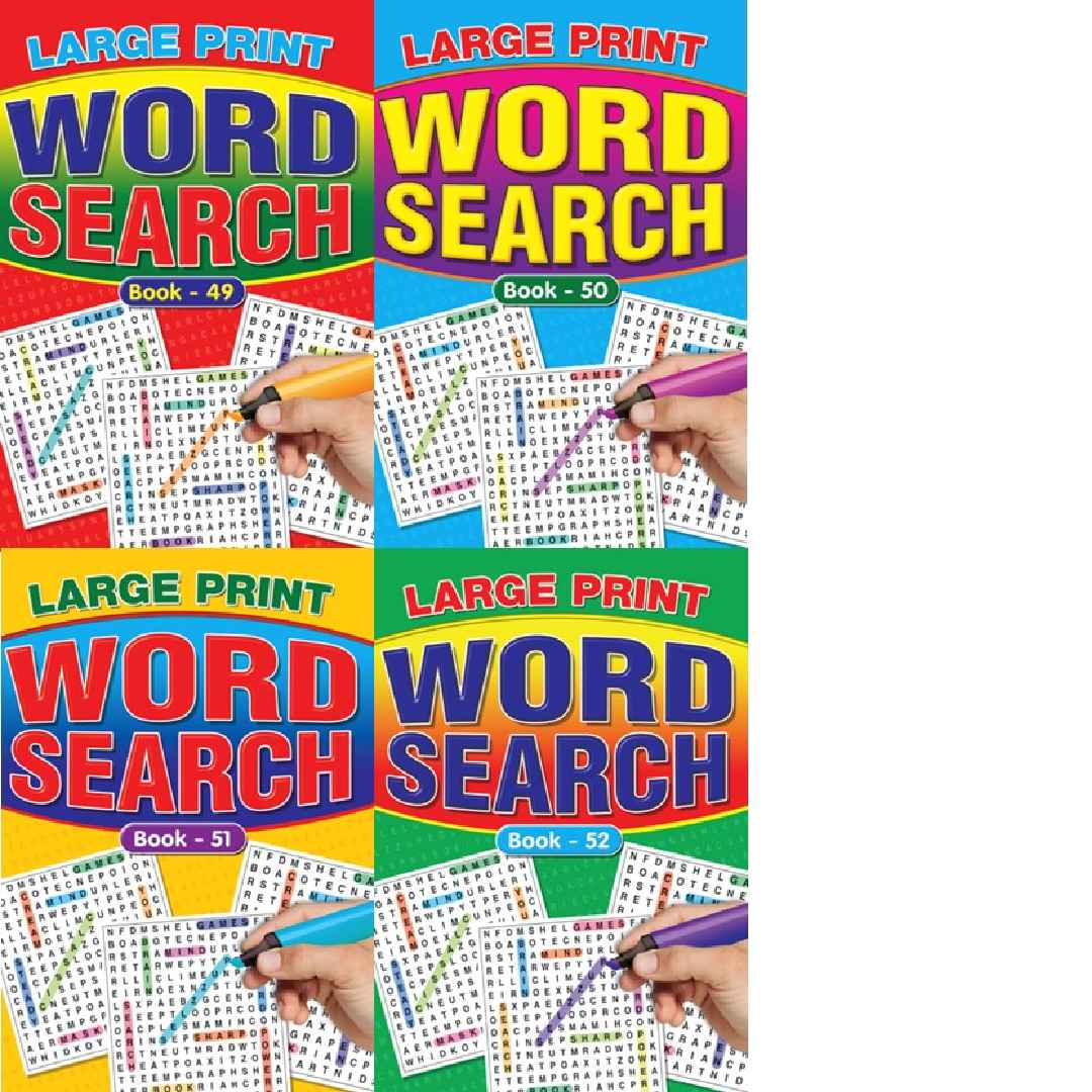 A5 Large Print Wordsearch Book 49-52 x48 Available 20th August