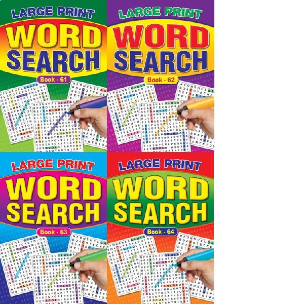 A5 Large Print Wordsearch  Book 61-64  Available 20th August
