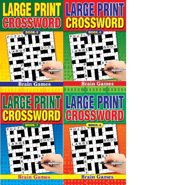 A5 Large Print Crossword Book 5-8   x48 Available 20th August