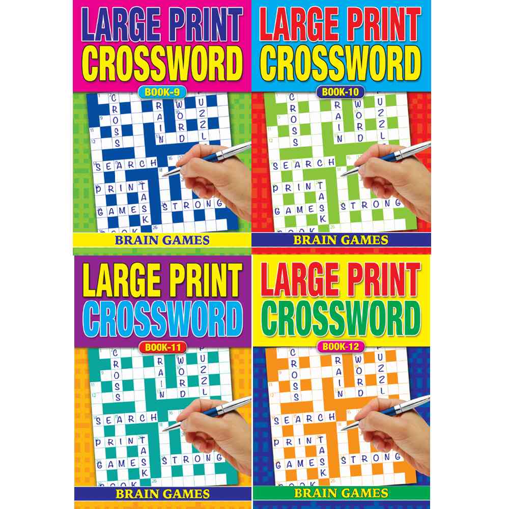 A5 Large Print Crossword Book 9-12 AVAILABLE DECEMBER