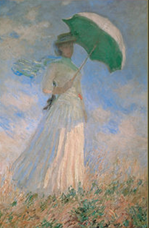 100PC Cube Jigsaw Monet Lady with Parasol