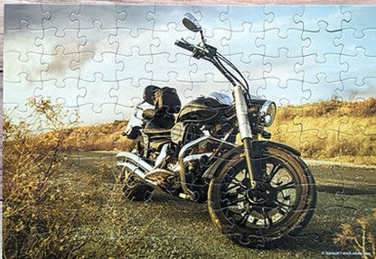 100PC Cube Jigsaw Vintage Bike Roadside