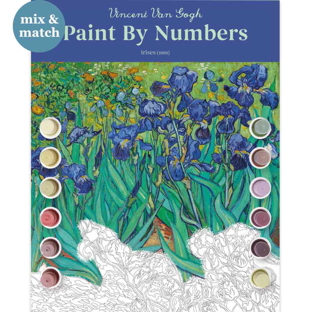 A3 Envelope Paint By Numbers Irises - BACKORDER DUE OCTOBER
