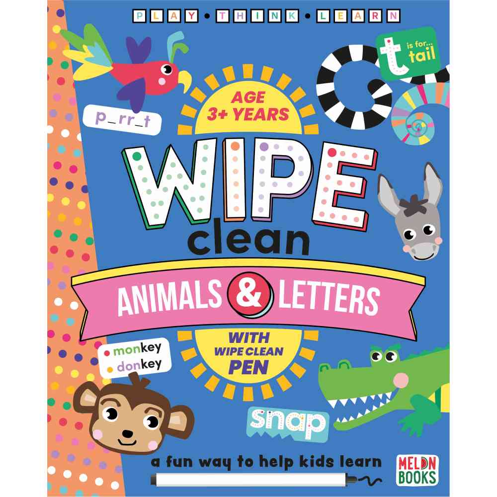 Animals And Letters Wipe Clean