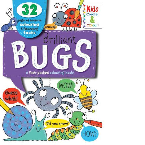 Brilliant Bugs fact Colouring Book