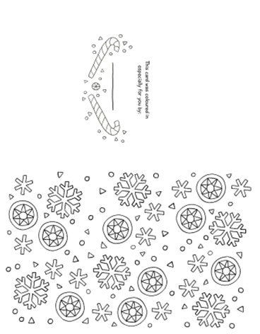 Colour Your Own Christmas Greeting Card & Gift Tag