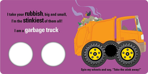 Spin Me  Lets Go Stinky Trucks Board Book