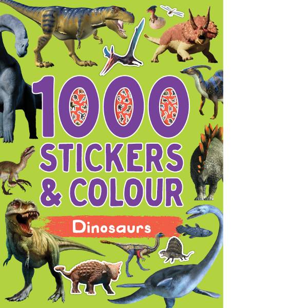 Dinosaurs 1000 Stickers & Colour