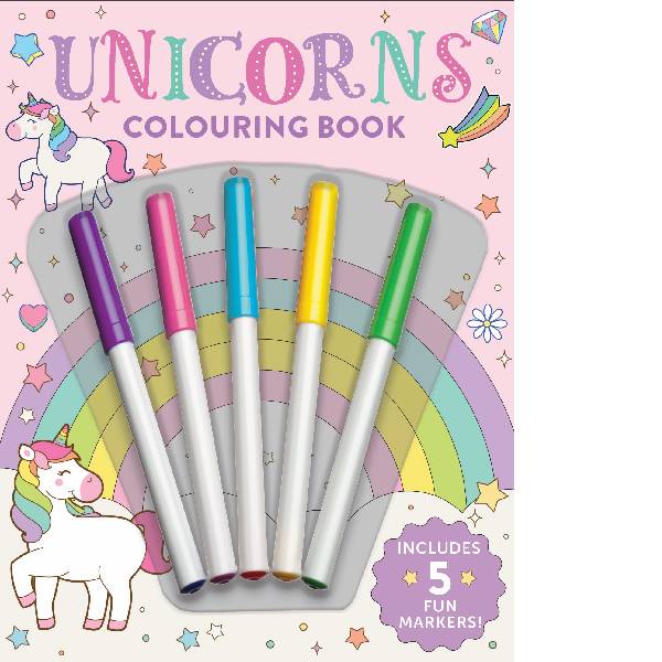 Unicorns Colouring with 5 Markers