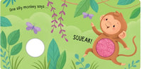 Squeaky Plush Five Silly Monkeys Board