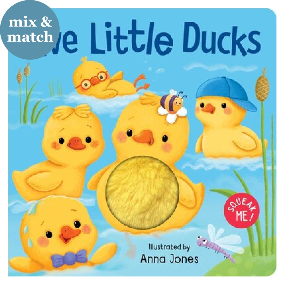 Squeaky Plush Five Little Ducks Board Book
