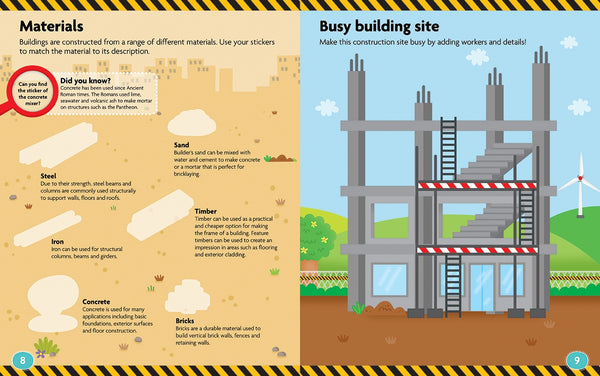 Construction Sticker Activity