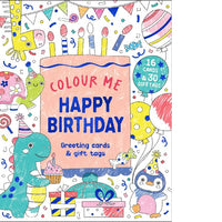 Colour Me Happy Birthday Greeting Card And Tags