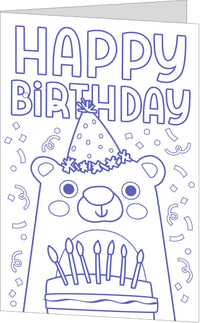 Colour Me Happy Birthday Greeting Card And Tags