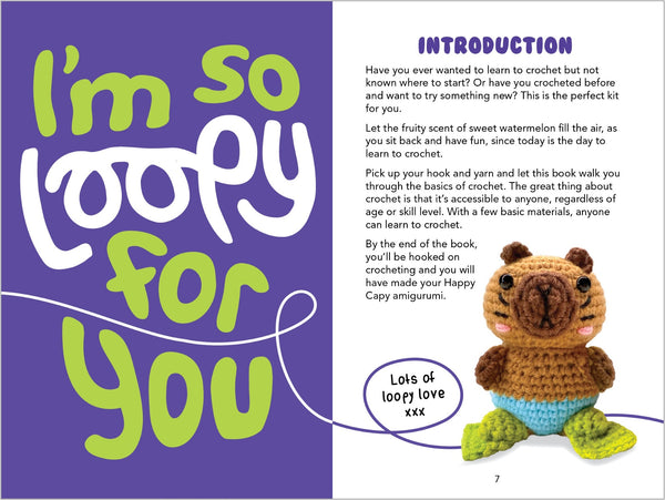 Happy Capy Crochet Book & Kit