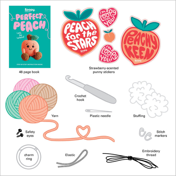 Perfect Peach Crochet Book & Kit