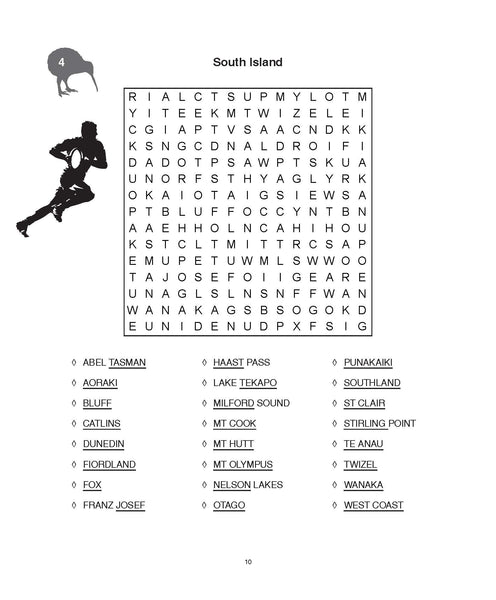 Kiwi Wordsearch  Puzzle Book