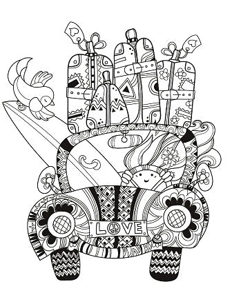Flower Power Colouring Book