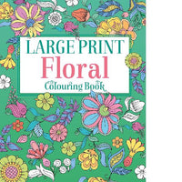 Large Print Floral Colouring Book