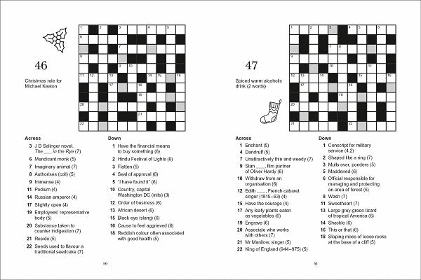 Christmas Crossword Printed Edge