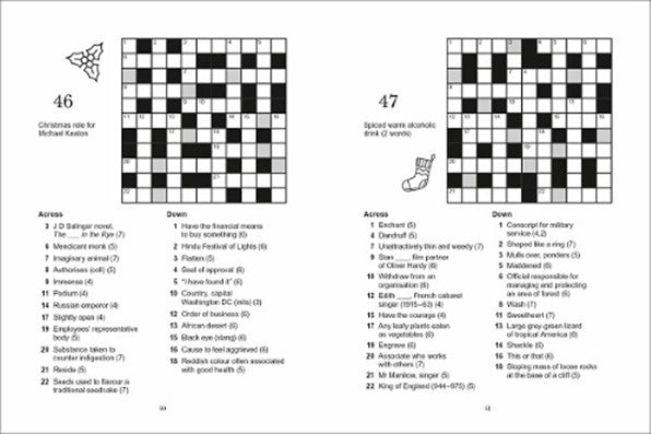 Crossword Christmas Printed Edge Puzzle