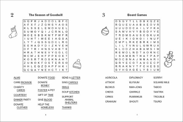 Wordsearch Christmas  Printed Edge Puzzle