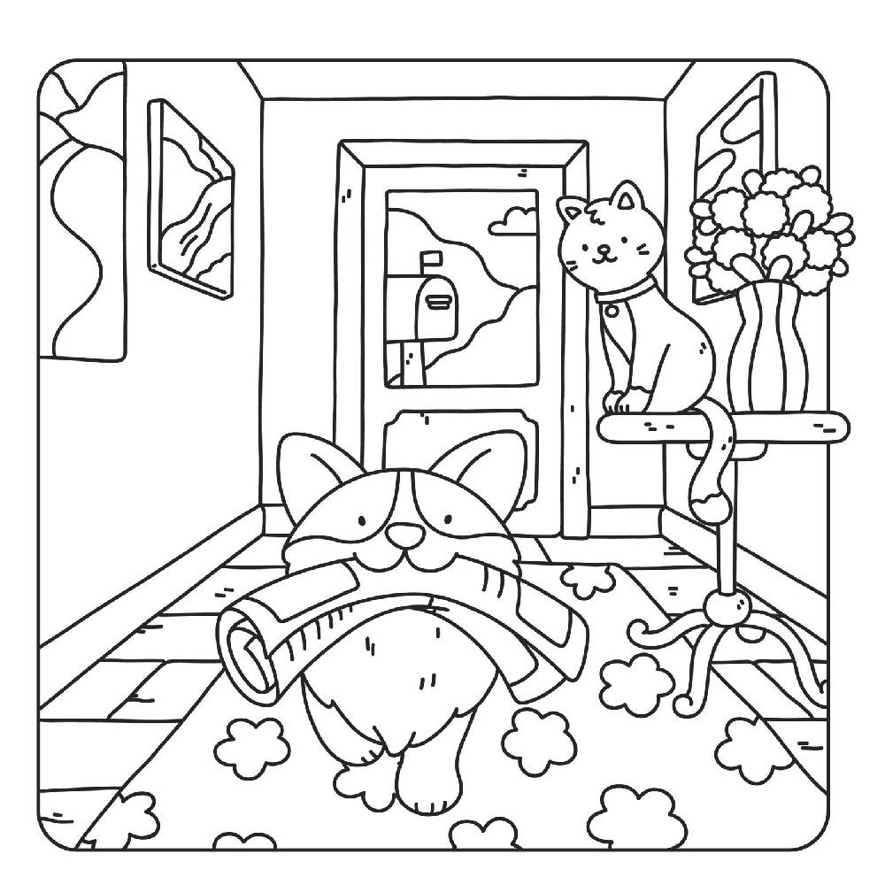Furry Friends Cute Colouring Book