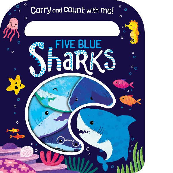 Five Blue Sharks Count & Carry Board Book