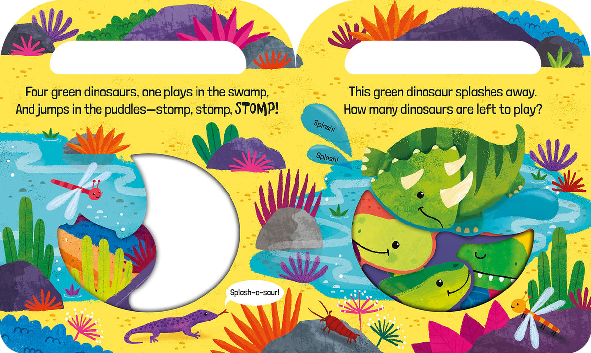 Five Green Dinosaurs Count & Carry Board