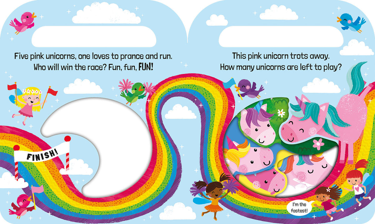 Five Pink Unicorns Count & Carry Board Book