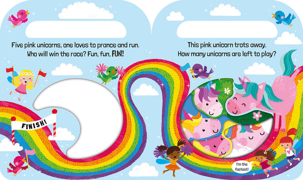 Five Pink Unicorns Count & Carry Board Book