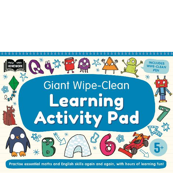 Help with Homework Giant Wipe Clean Activity Pad 5+