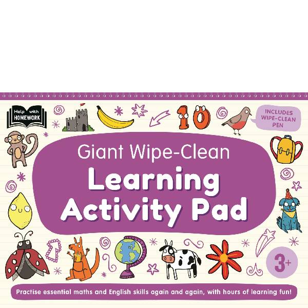 Help with Homework Giant Wipe Clean Learning Activity Pad 3+