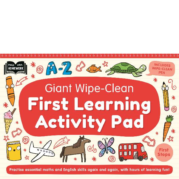 Help with Homework Giant Wipe Clean First Learning Activity Pad – First Steps