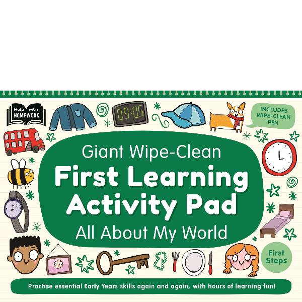 Help with Homework Giant Wipe Clean First Learning Activity Pad All About My World – First Steps