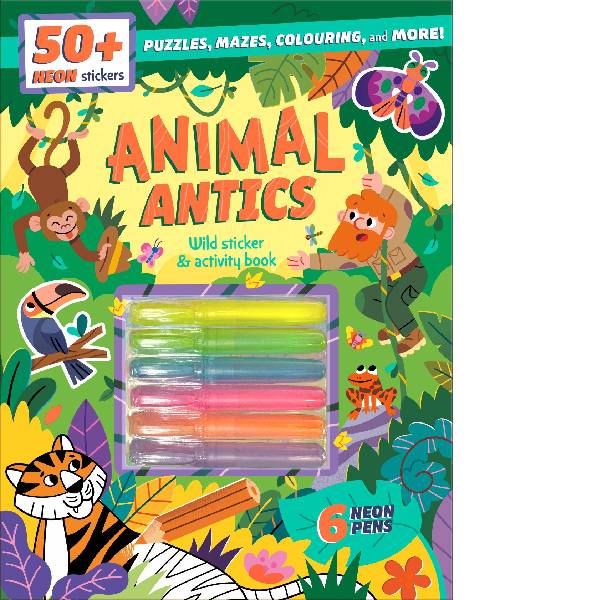 Animal Antics Neon Sticker Activity Book