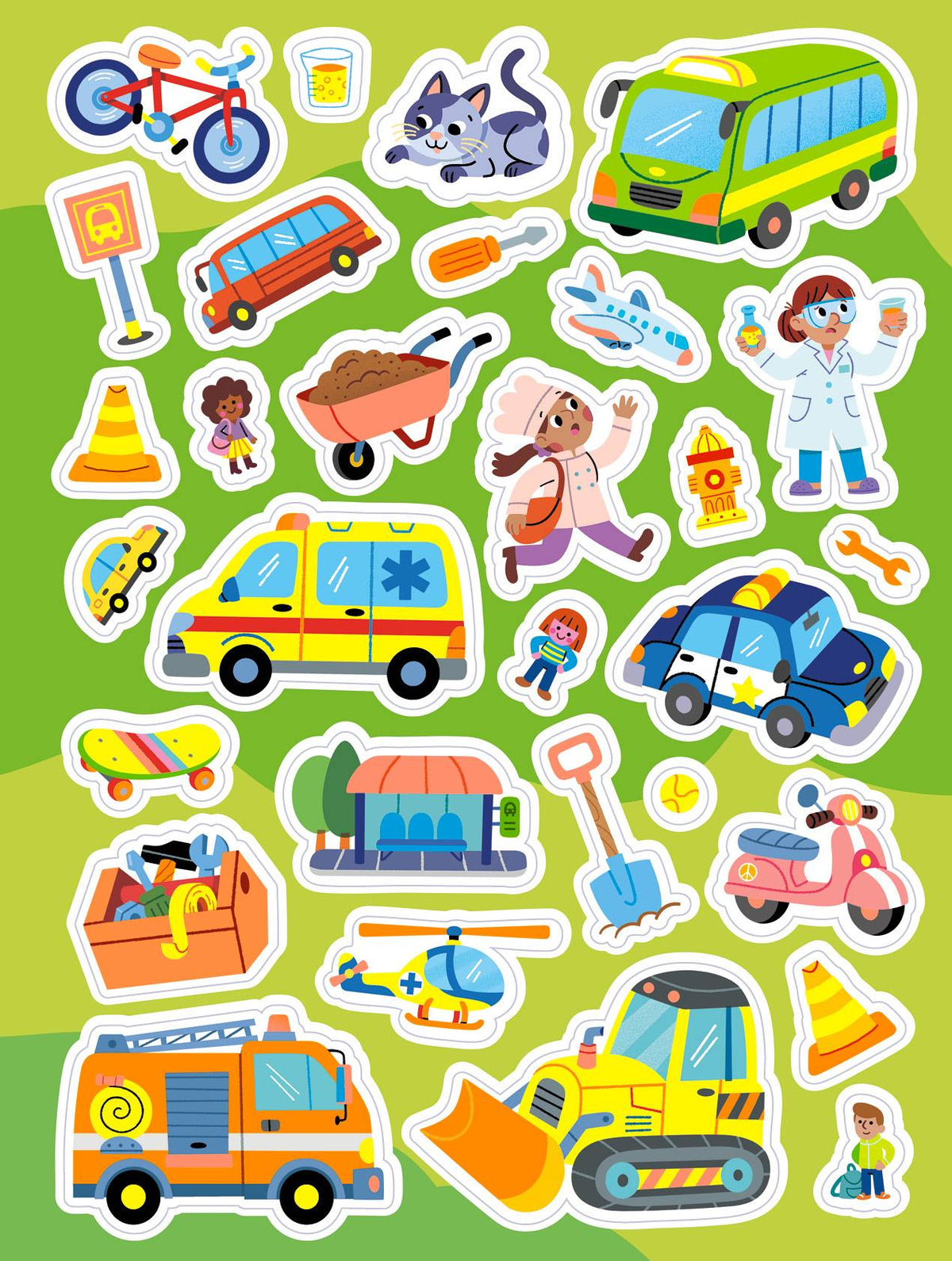 Wacky Workers Neon Sticker Activity Book
