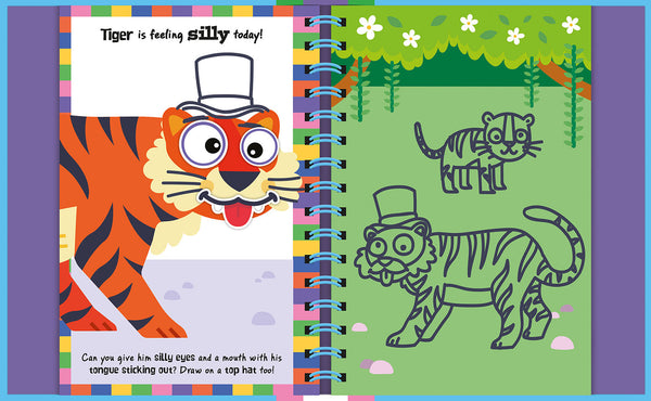 Animals Wipe Clean Sticker Funny Faces