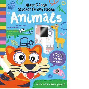 Animals Wipe Clean Sticker Funny Faces