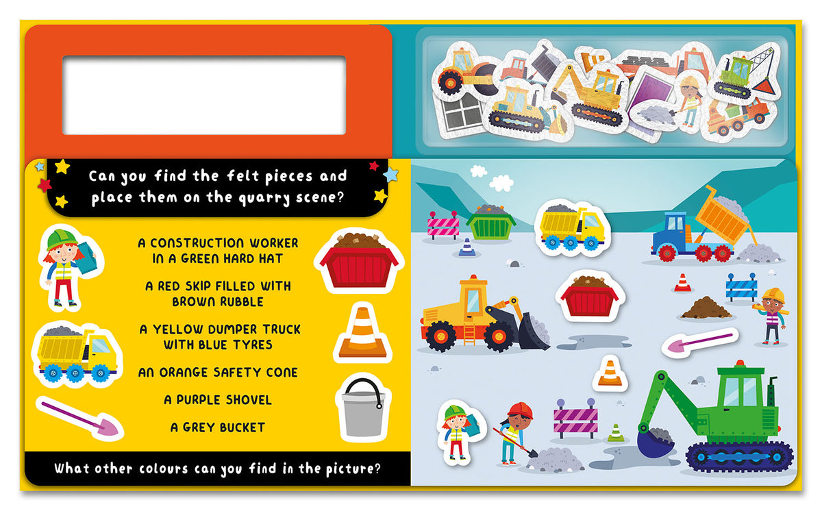 Play Felt And Learn Construction Site Activity Board