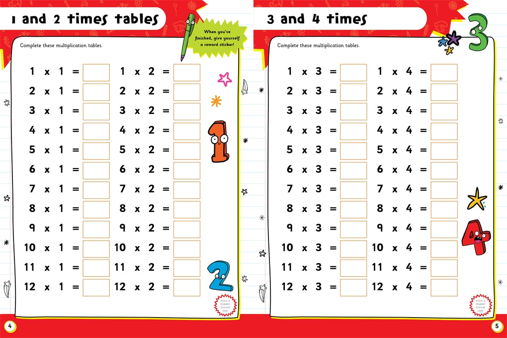 Help With Homework Times Tables  Age7+