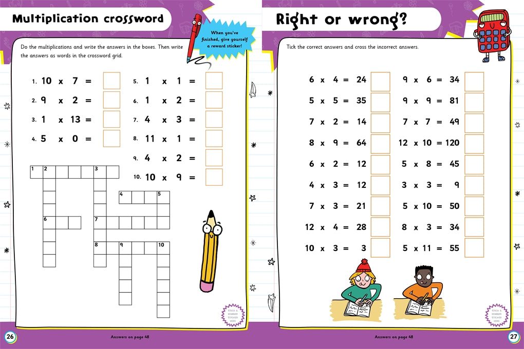 Help With Homework Times Tables  Age7+