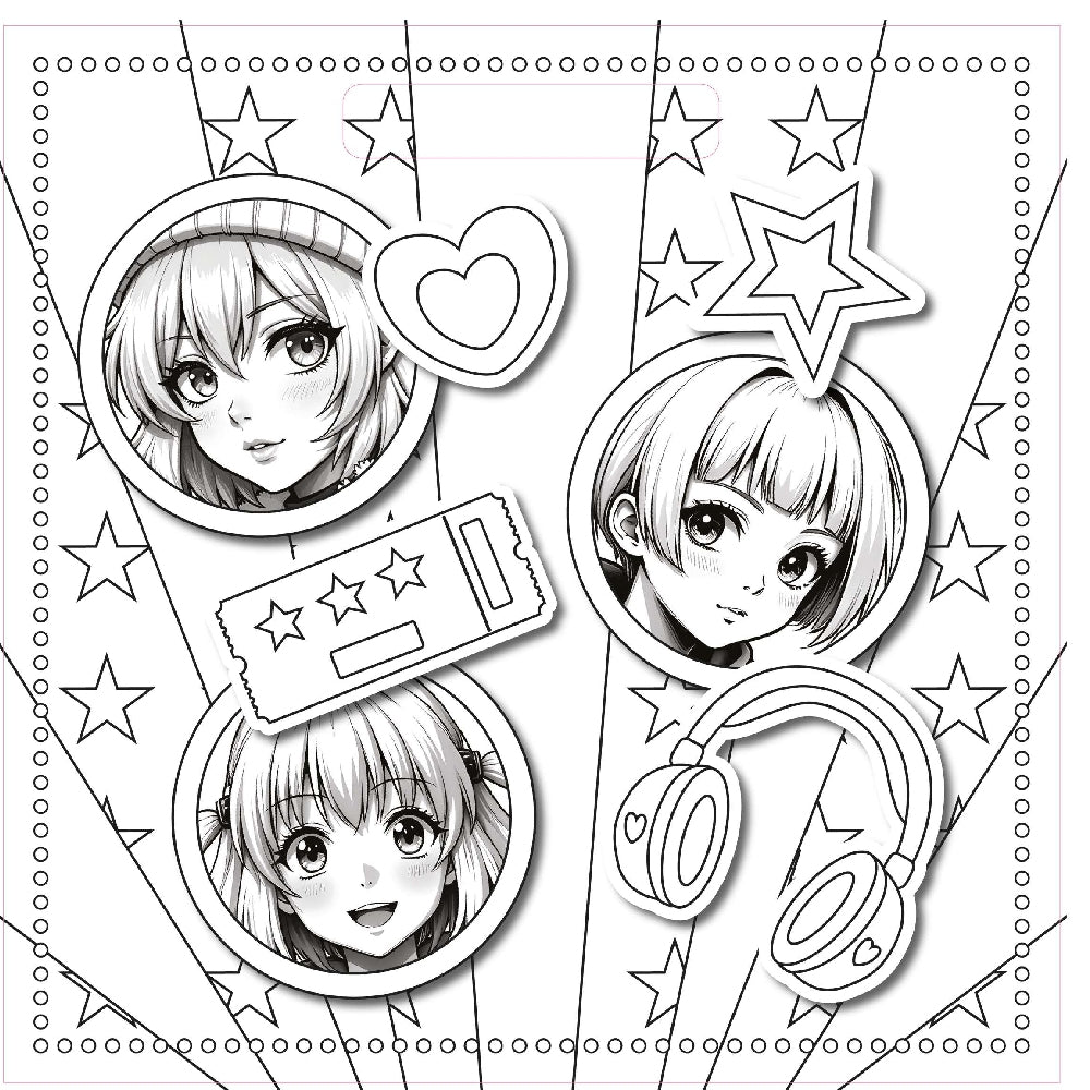 I love K-POP Colouring Pad