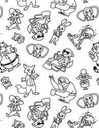 Zootopia Jumbo Cosy Colouring