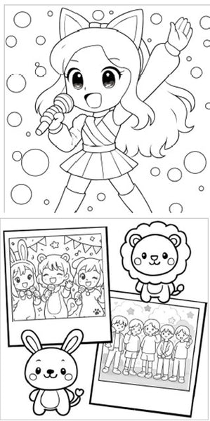 K-POP  Vibes Cosy Colouring Book - Preorder  Stock Available  Early January