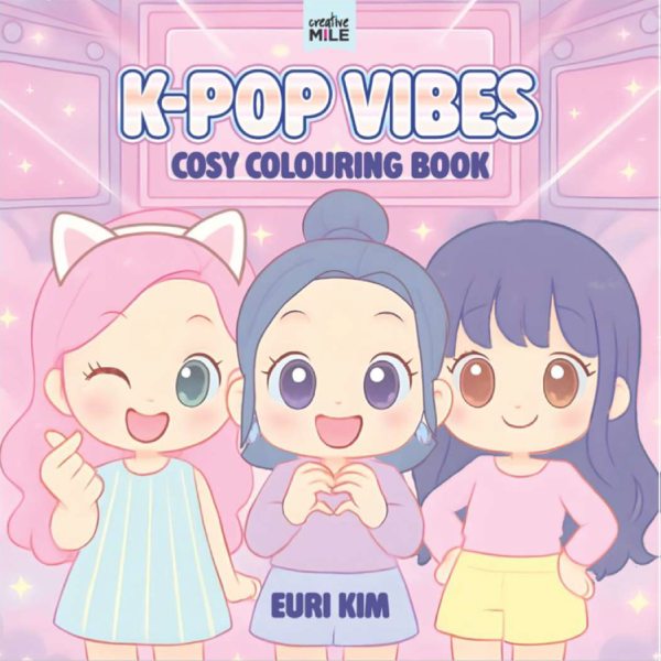 K-POP  Vibes Cosy Colouring Book - Preorder  Stock Available  Early January
