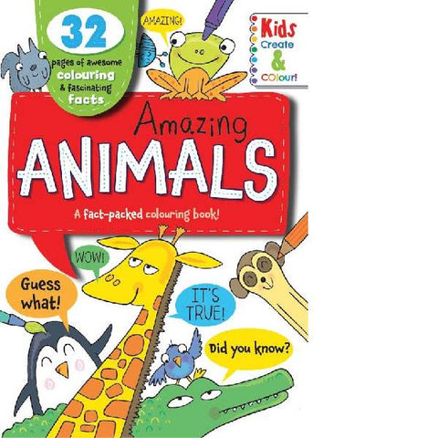 Amazing Animals Fact Colouring Book