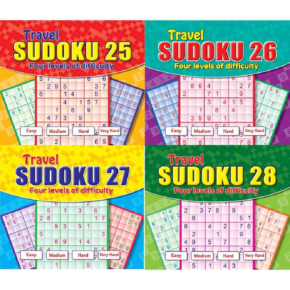 Travel Sudoku Spiral Bound Book 25-28 Available December
